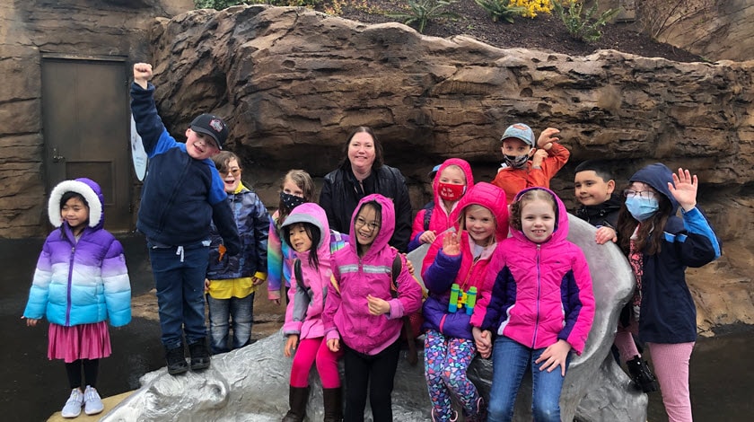 A group of students and their teacher on a field trip  - Connections Academy