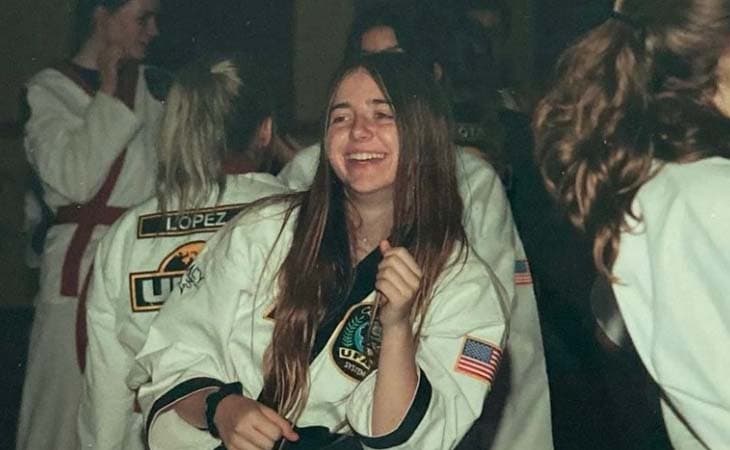 Image of Paige from Nevada Connections Academy wearing her karage gi.
