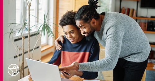 A high school student practicing their sign language skills.