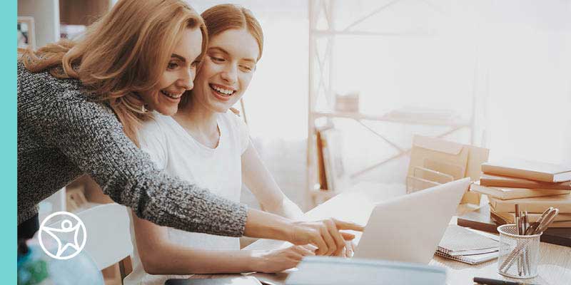 A mother is helping her daughter keep track of her academic goals