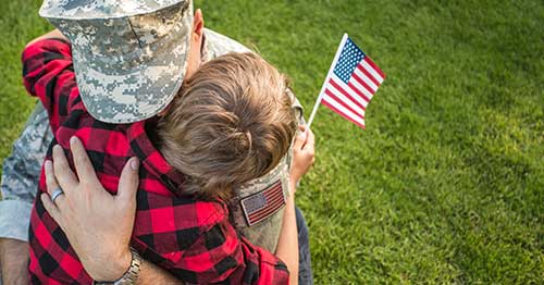 A military dad and his son are celebrating Veterans and Military Families Month.