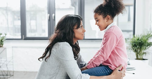 A parent and child discuss navigating change.