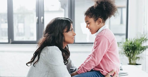 A parent talks with her unmotivated student.  