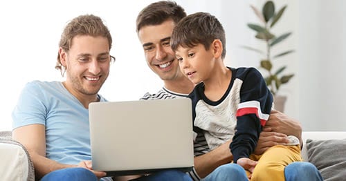 An online school family learning the difference between a Learning Coach and a teacher in virtual school 