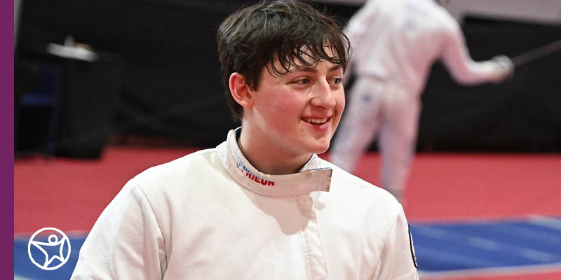 teenageboy at a fencing match