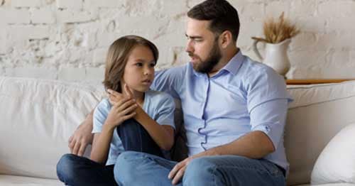 A family supporting mental health.