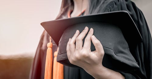 Graduation cap and gown