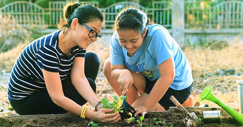 A pair of students turn gardening extracurrular activities into a hobby.