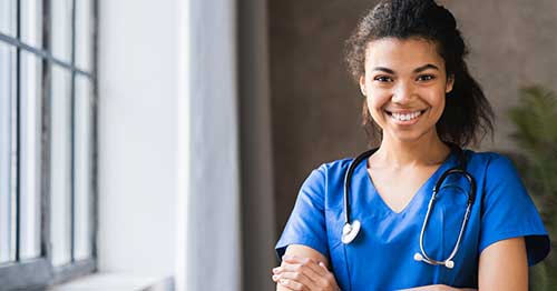 A student exploring her career development goals through a medical internship.