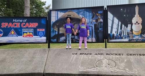 Image of two Connections Academy students at Space Camp