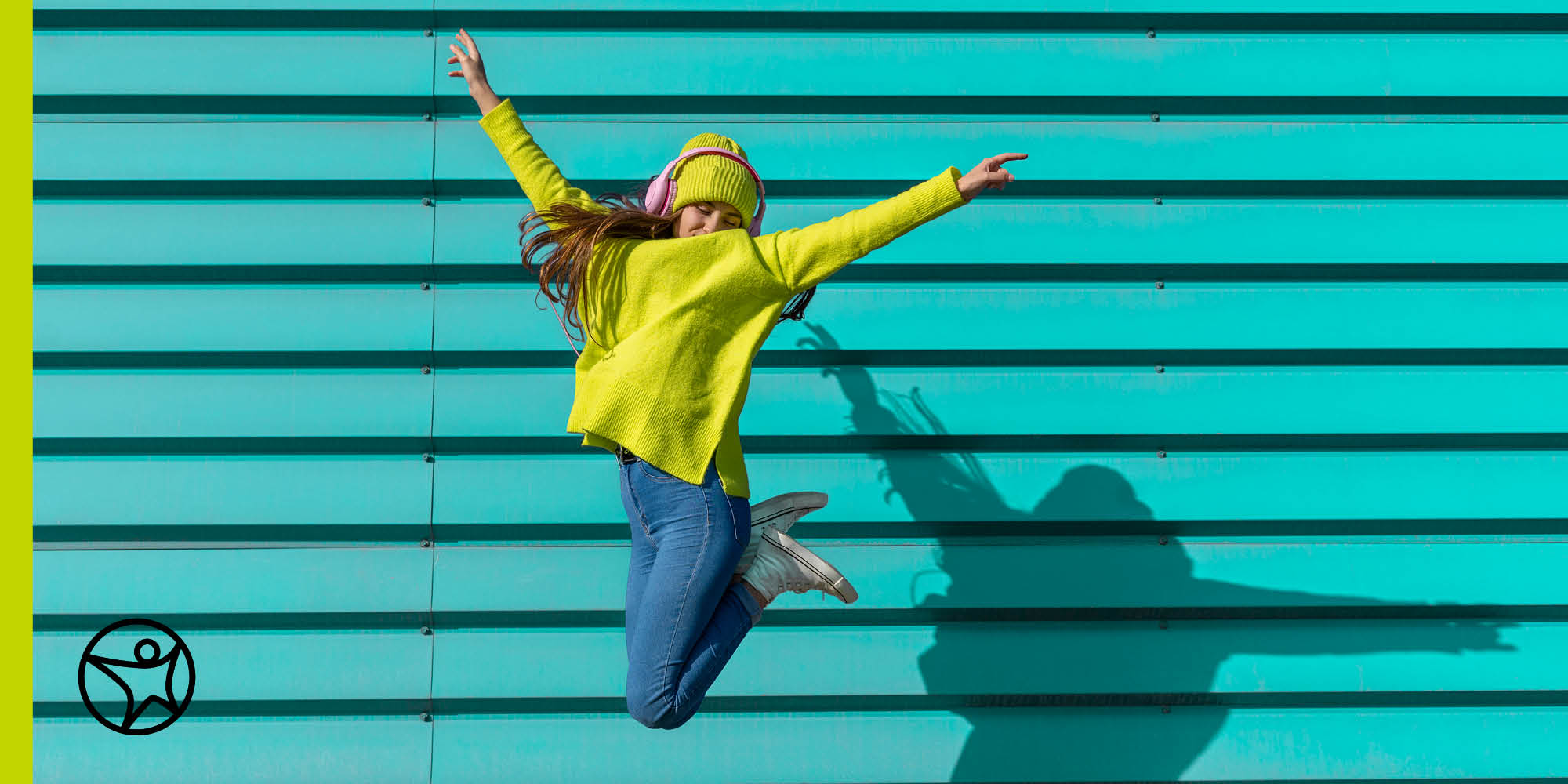 Online Student Jumping for Joy