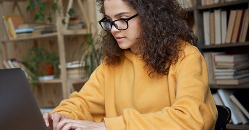  A student attending online school for gifted students. 