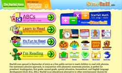 Display of the Starfall website